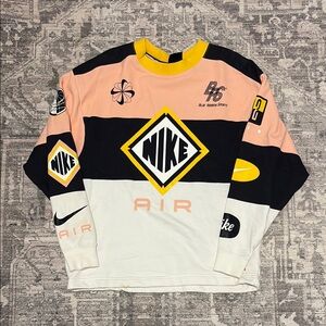 Nike Black and Peach Logo Crewneck